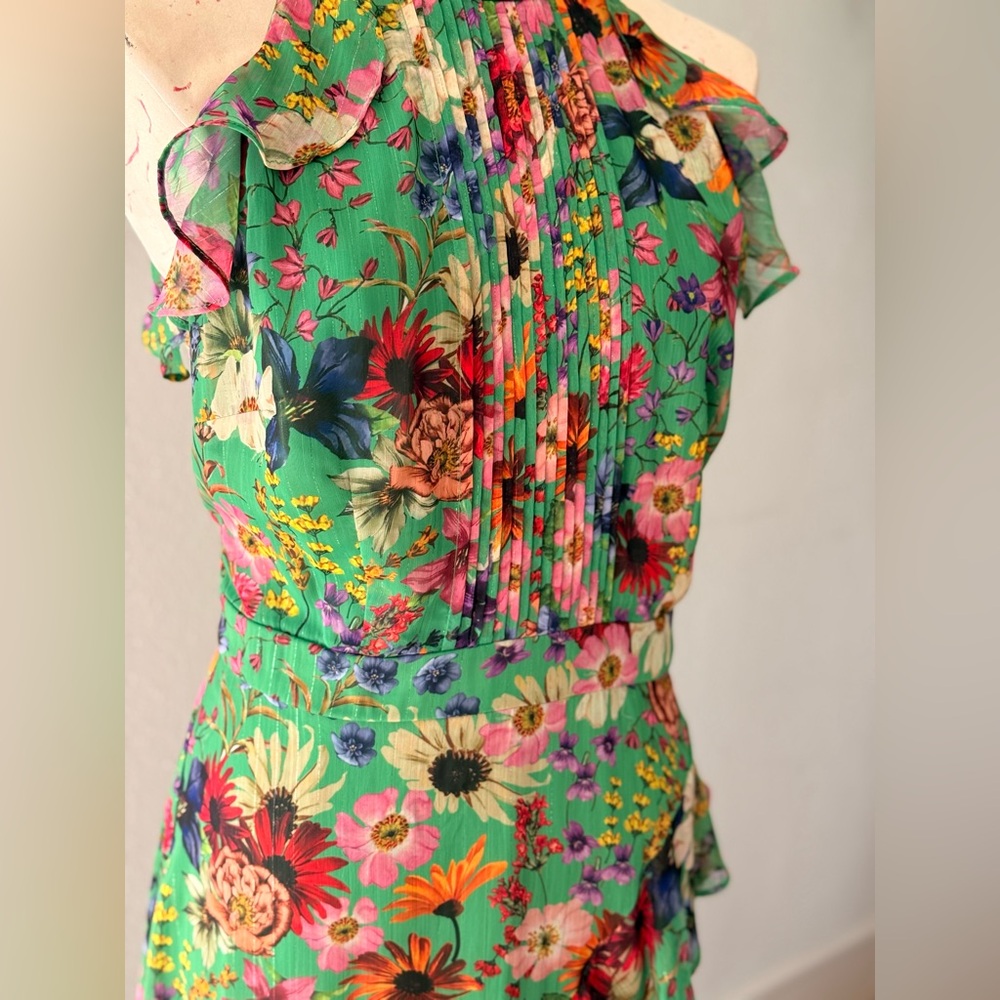 Betsy & Adam Green Floral Halter Maxi Dress - Picture 5 of 11